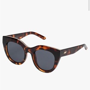 Le Specs Oversized Air Heart Sunglasses in Tortoise Shell